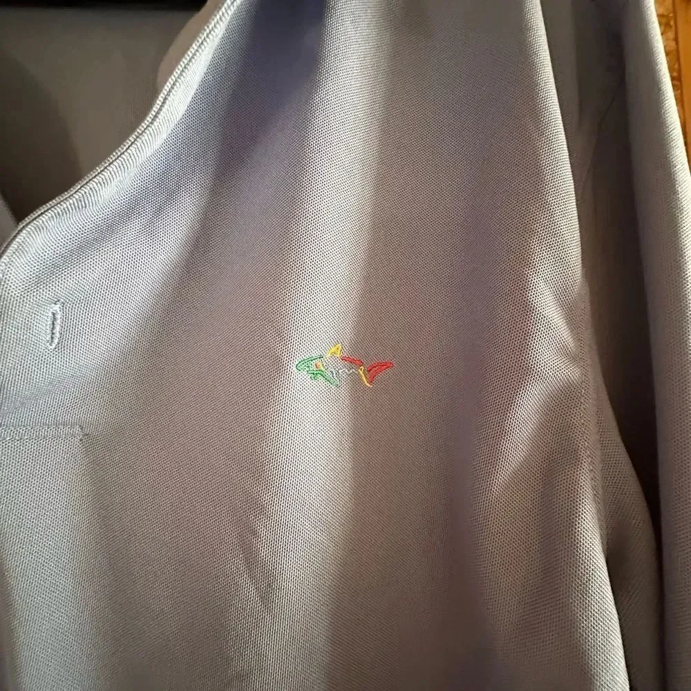 Greg Norman Collection Blue Long Sleeve Polo Shirt